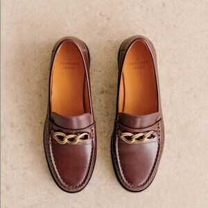 Sezane Vicky Loafers Smooth chocolate NWT Size 7 Fr 38